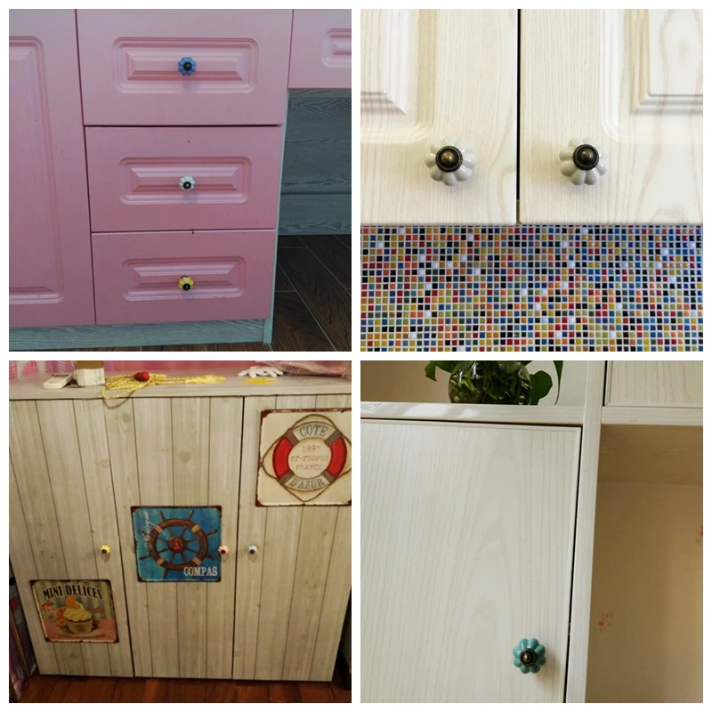 Винтажная скотоводство керамическая ручка в форме тыквы красочные кухонные