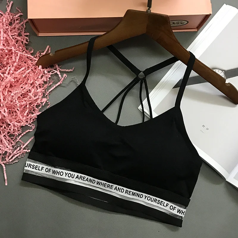 6 цветов 2018 женский укороченный топ на бретельках с буквенным принтом короткий