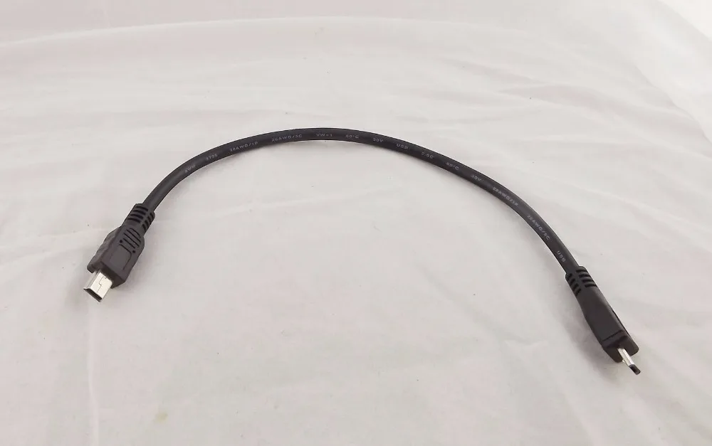 

Кабель-переходник для передачи данных Micro USB 5 Pin B Mini USB 5 Pin 25 см, 1 шт.