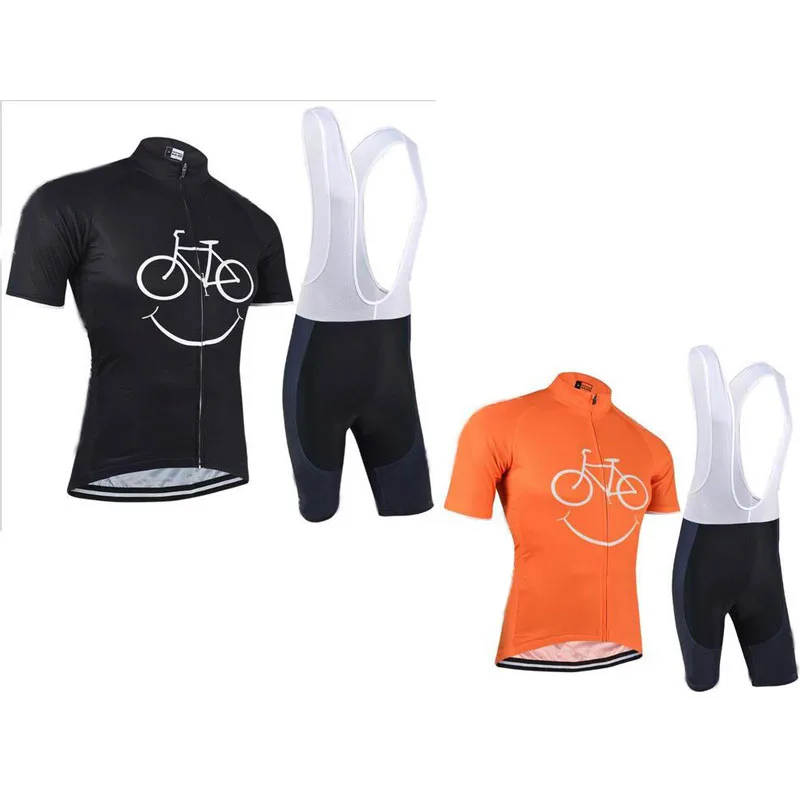 С изображением смайлика hombre ciclismo Велосипеды Джерси велосипедов maillot Одежда для
