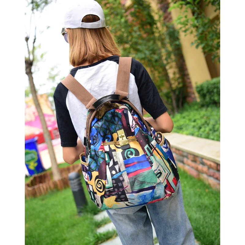 Водонепроницаемый рюкзак Oxford для женщин рюкзаки с цветочным принтом девочек