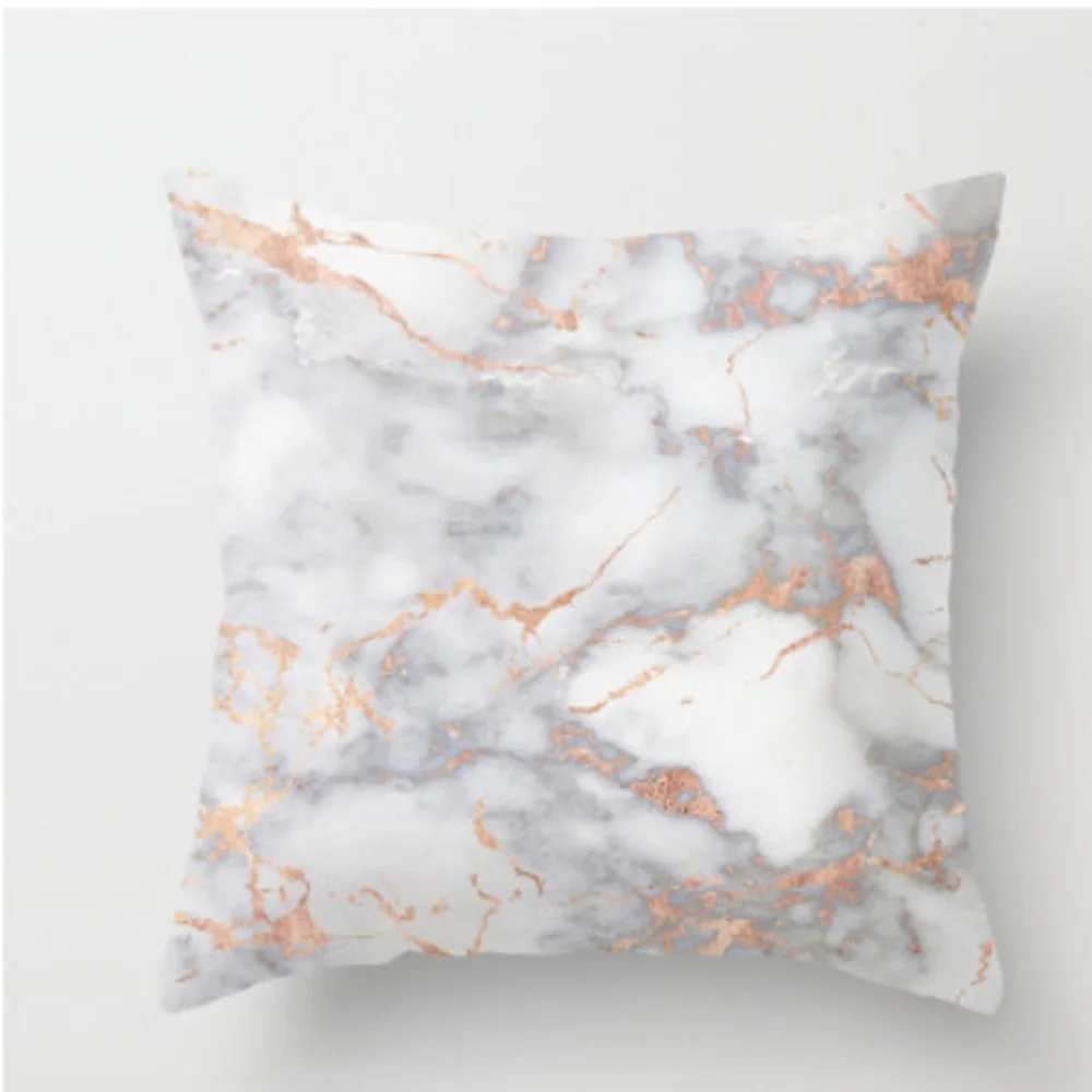 Peach Velvet Marble Throw Pillow Cover Square Bolster Cushion Home Office Box Case Living Room | Дом и сад