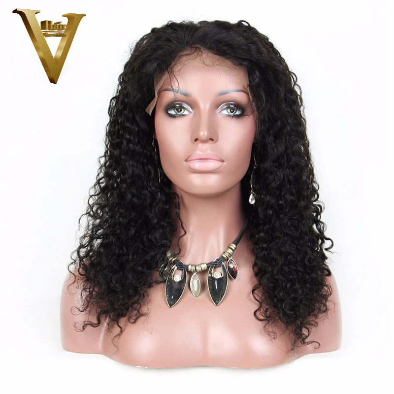 150% Brazilian Glueless Full Lace Human Hair Wigs For Black Women Water Wave With Baby Bleached Knots Remy | Шиньоны и парики
