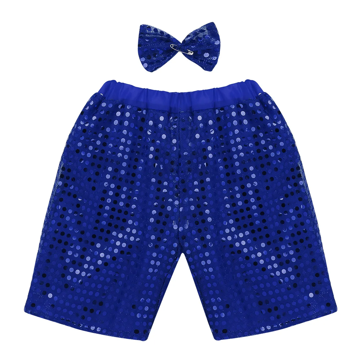 iEFiEL Fashion Unisex Kids Boys Girls Shorts Glittery Sparkly Sequined with Bow for Choir Jazz Dance Stage Performance | Мать и ребенок