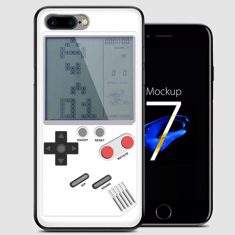 Игровой автомат чехол для телефона iPhone X 6 6S Plus Чехол черный Ретро игровой