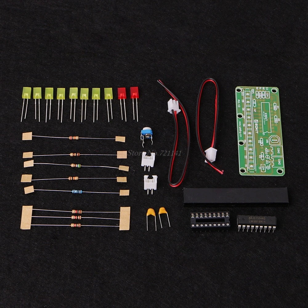 LM3915 аудио сигнал индикатор уровня DIY Kit Электронная практика обучения Прямая