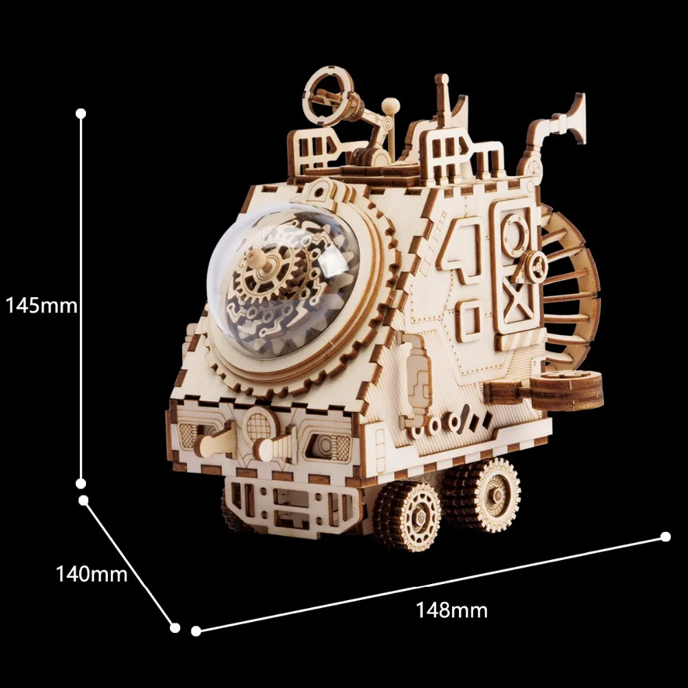 Robotime DIY 3D подвижный космический корабль головоломка собранная деревянная модель