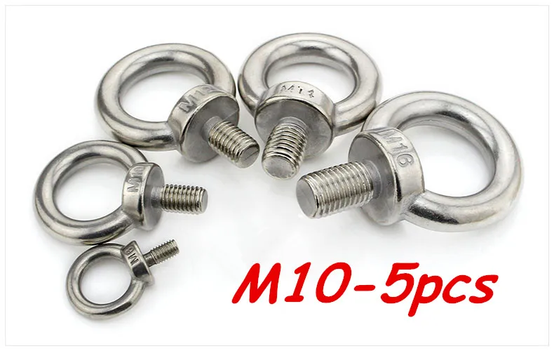 Болты из нержавеющей стали M10 * 18 304 5 шт./лот|lifting eye bolt|eye bolthook bolt |