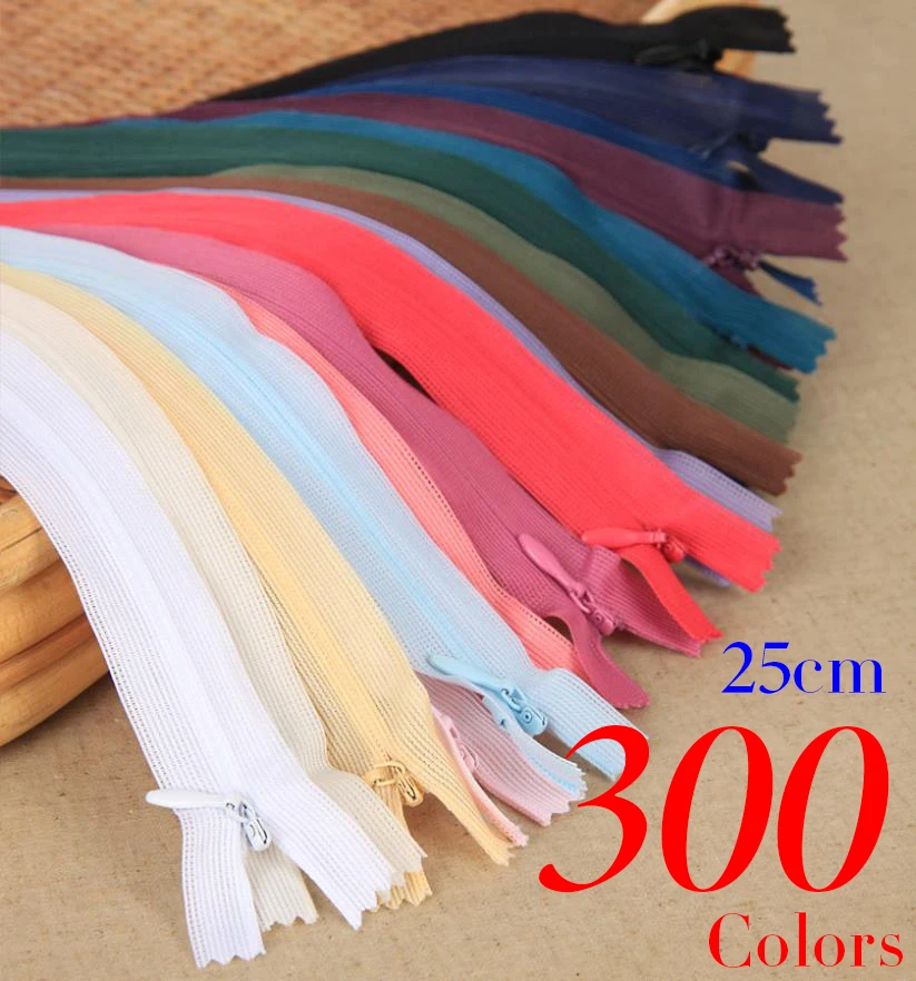 Сделай Сам Красный Белый Черный Зеленый Невидимый 3 # Металлические молнии длина