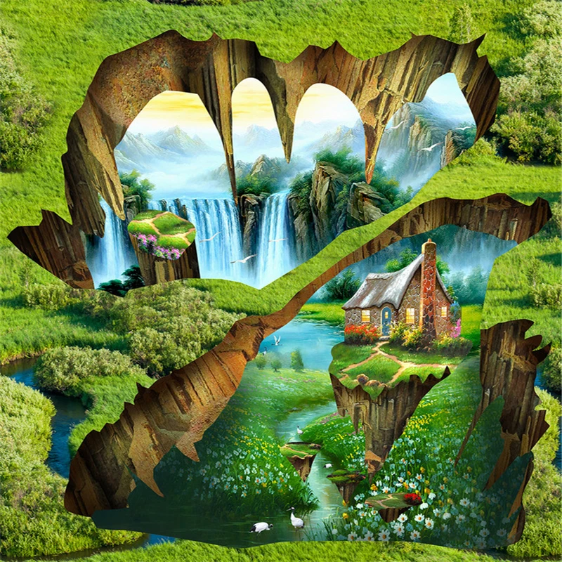 Фотообои beibehang 3D на заказ картина для пола в спальне гостиница фотообои 3D|3d photo|3d