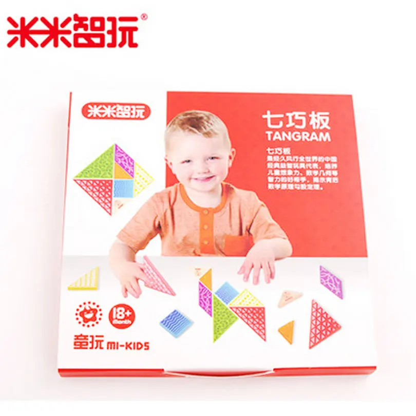 imim Wooden Tangram Jigsaw Baby Puzzle Toy Montessori Geometric Shape DIY Funny Educational Classic Toys Gift Box | Игрушки и хобби