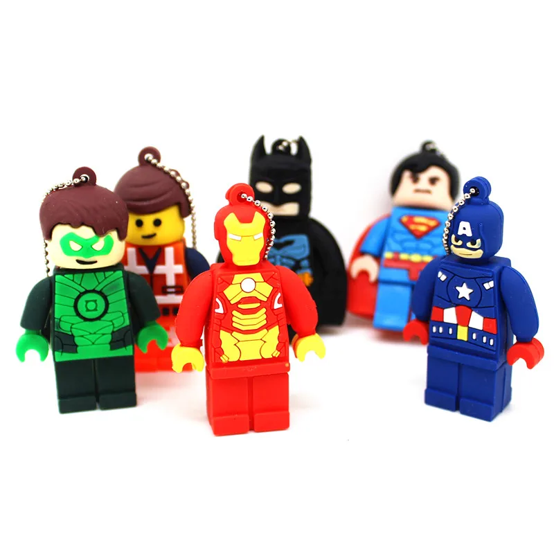 USB флеш накопитель с героями мультфильмов супергерой Бэтмен/Супермен 64 ГБ 32 16 4 Гб