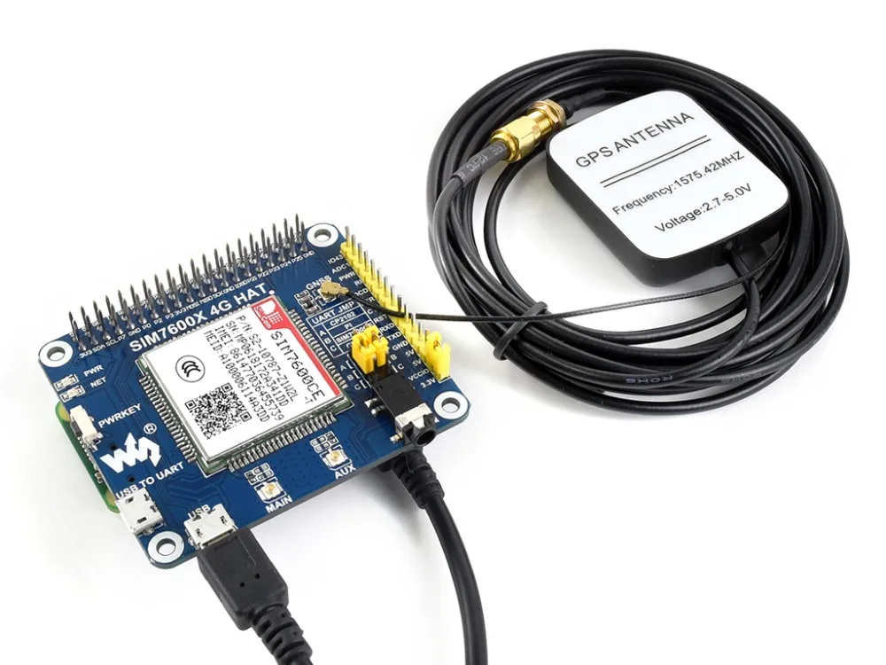 Waveshare 4G/3G/2G/GSM/GPRS/GNSS шляпа для Raspberry Pi на основе Φ 4G/3G/2G коммуникация и модуль