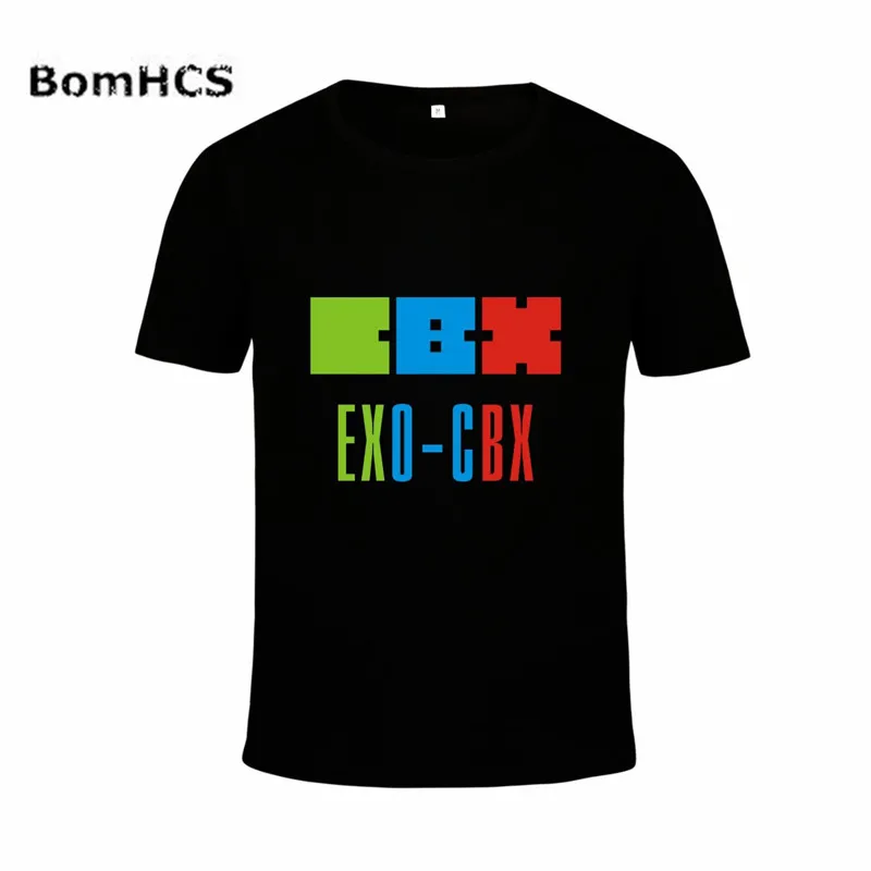 BomHCS Kpop/EXO CBX футболка с надписью Hey Mama Fans Support летняя хлопковая короткими рукавами