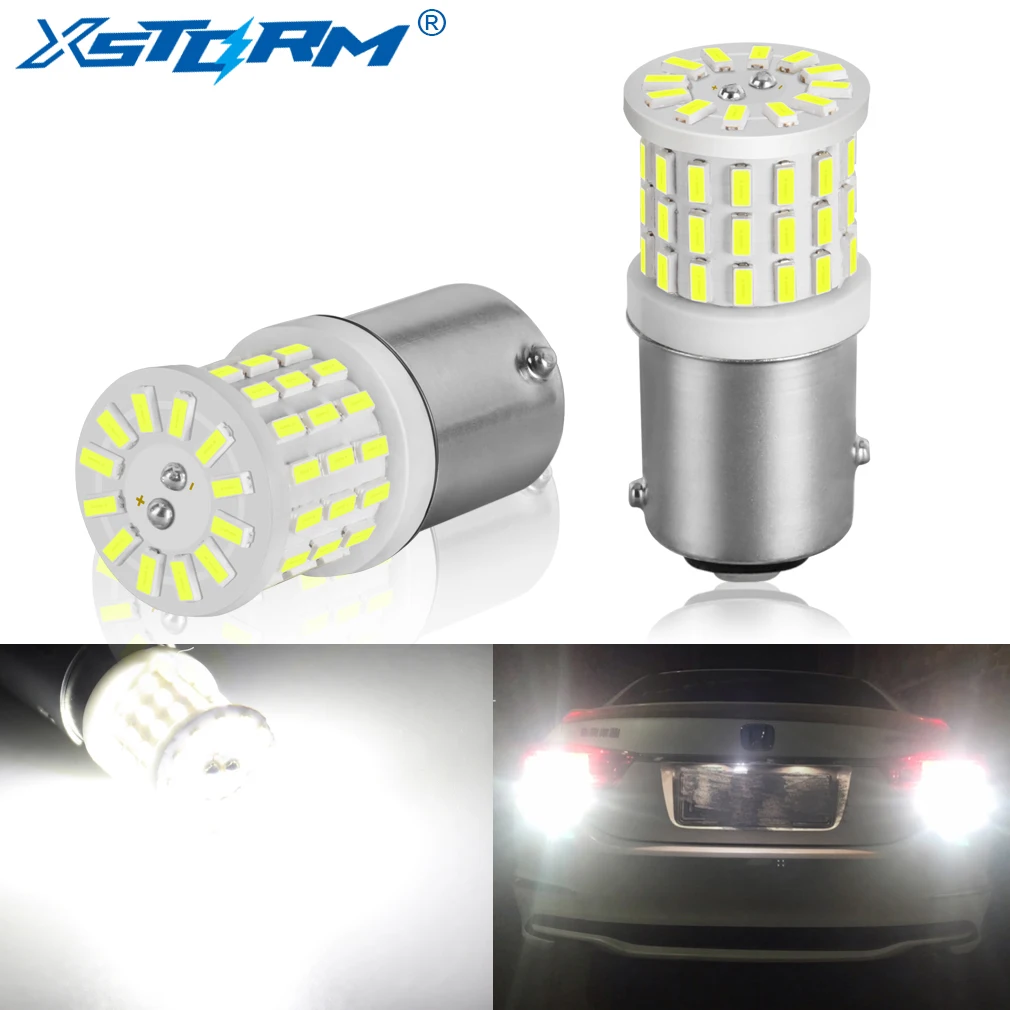 

2Pcs Ceramic LED 1157 BAY15D P21/5W LED Bulb 1156 BA15S P21W R5W R10W Car Light DRL Daytime Running Reverse Lamp 6000K White 12V
