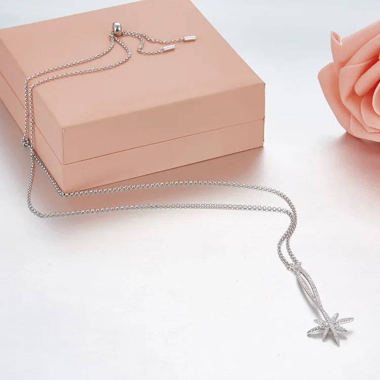 Женское ожерелье из серебра 925 пробы с фианитом | Украшения и аксессуары