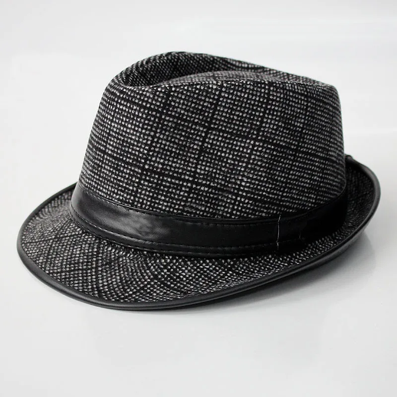 Серый Модные нейлоновые сетки Fedoras взрослые зимние шапки для мужчин и женщин нейтральная широкополая джазовая шапка - Цвет: Серый