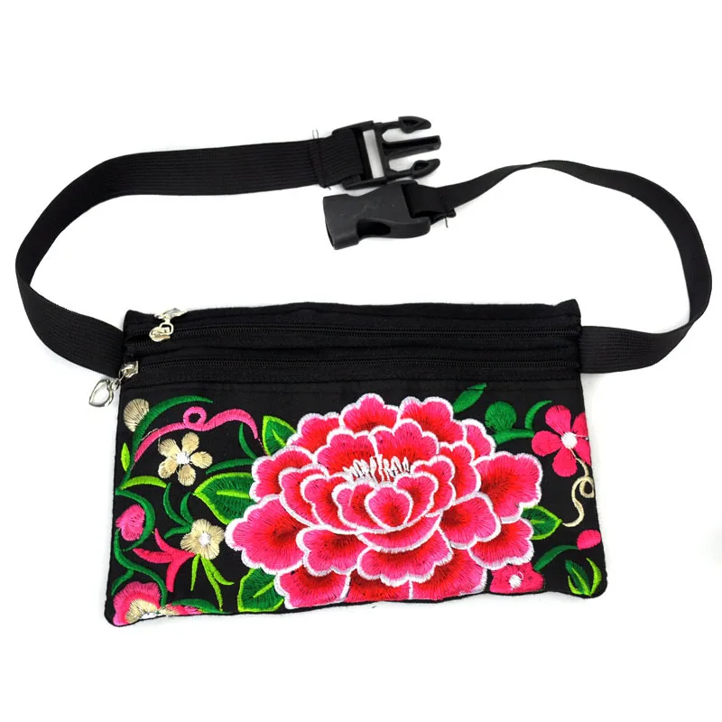 Маленькая женская поясная сумка с этнической вышивкой 2018 на плечо цветочной