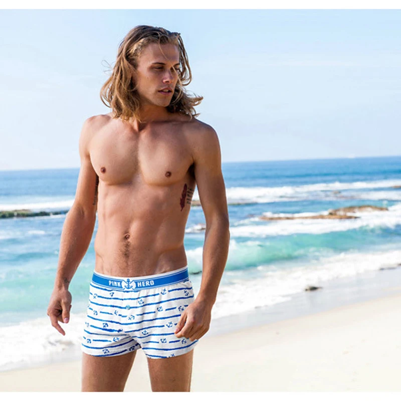 Розовый герой мужские шорты 100% хлопок мягкие свободные стрела повседневные