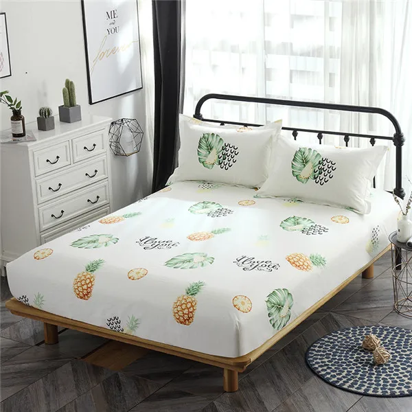 style3 Хлопок установлены простыни розовый леопард наматрасник один двойной queen king Матрас простыни с резинкой постельное белье - Цвет: style3