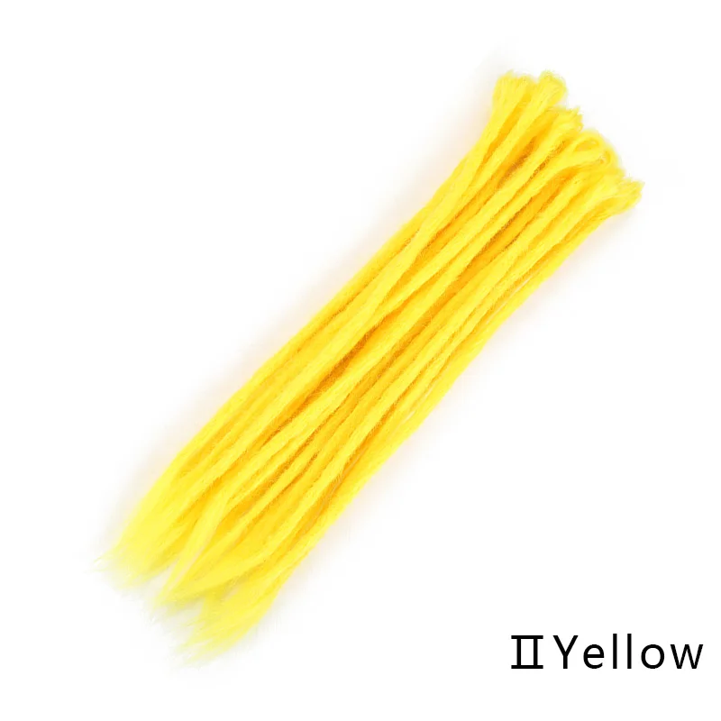 II Yellow 1 шт красочные дреды вязаные крючком косы канекалон Джамбо прическа высокая температура нити синтетические плетеные волосы для наращивания - Цвет: II Yellow
