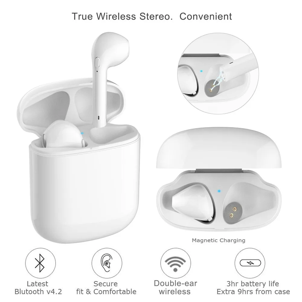 RAVI мини Двойные Bluetooth наушники беспроводные наушники для телефона Близнецы наушники для Apple iPhone 5S 7 Xiaomi huawei наушники гарнитура