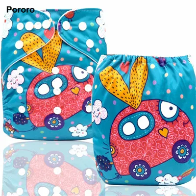 w03 PORORO Новое поступление postional цифровая печать карманный подгузник, напечатаны один размер ткани детские пеленки - Цвет: w03
