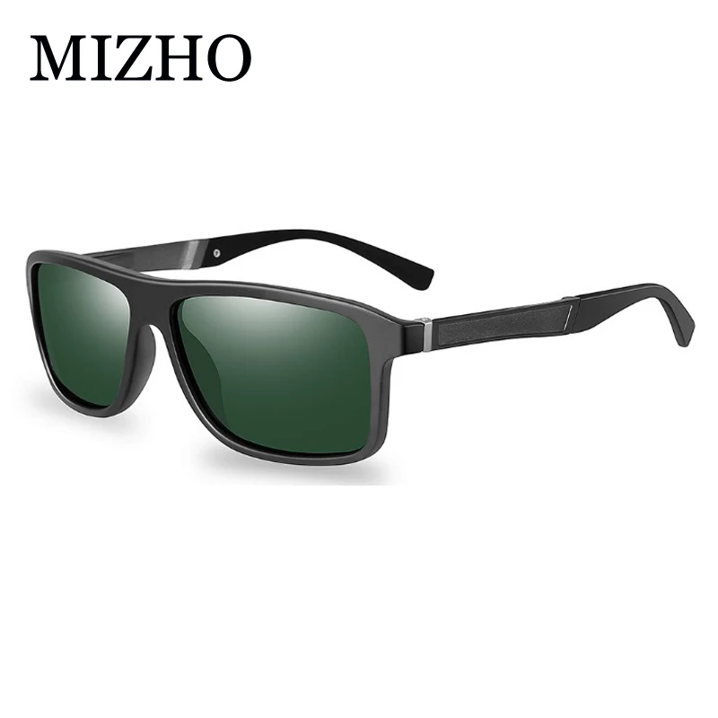 

MIZHO UV400 Polaroid Sunglasses Unisex Square Vintage Rectangle Aluminum Famous Traveling Brand Polarized Sun glasses Men Retro