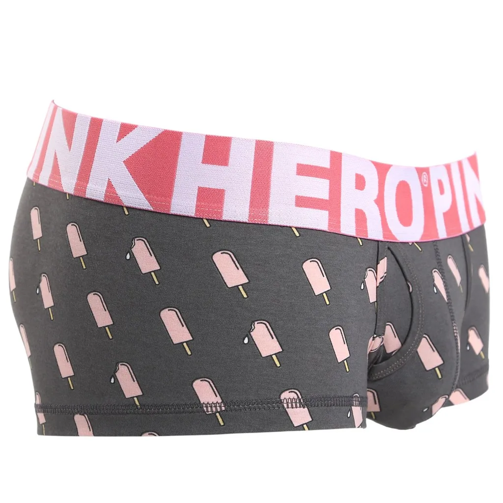 PINK HEROES Mens Boxer Cotton Letter Underpants Knickers Sexy Shorts Men Underwear Male Underpant Beachwear ropa interior hombr