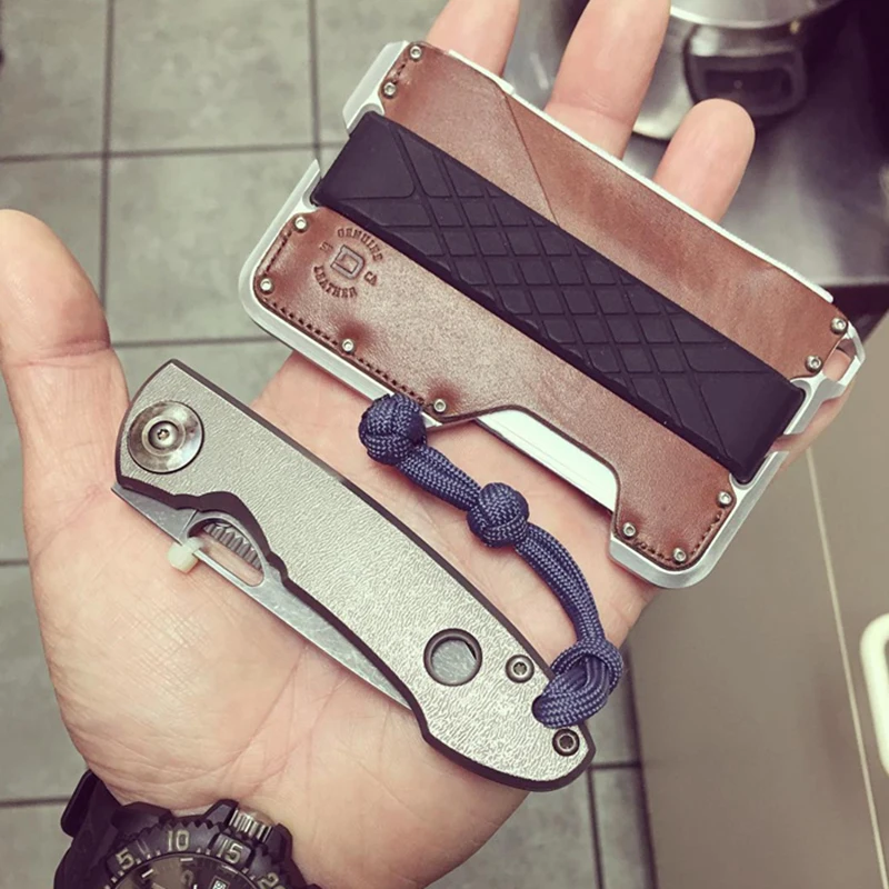 Металлический Карманный Кошелек EDC с зажимом Тактический Многофункциональный
