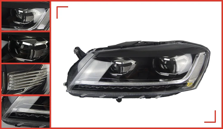 Фары для VW Passat B7 2012- Magotan DRL дневные ходовые огни Светодиодный Биксеноновая лампа Противотуманные фары, аксессуары для автомобиля