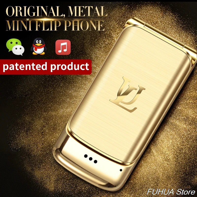 Оригинальный мобильный телефон раскладушка Ulcool V9 с металлическим корпусом