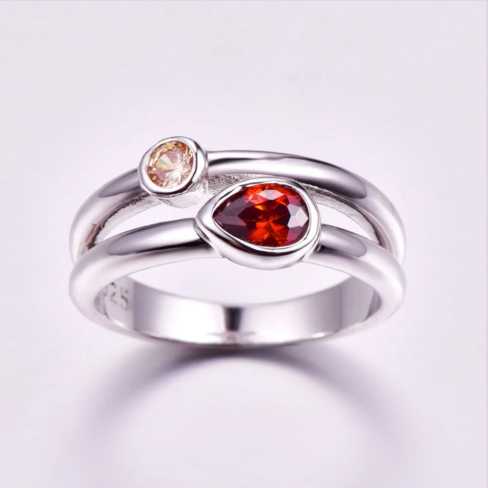 lingmei Wedding Band Red &amp Yellow Pink Purple Zircon Silver Color Ring Size 6 7 8 9 Classic Fashion Unisex Party Jewelry | Украшения и