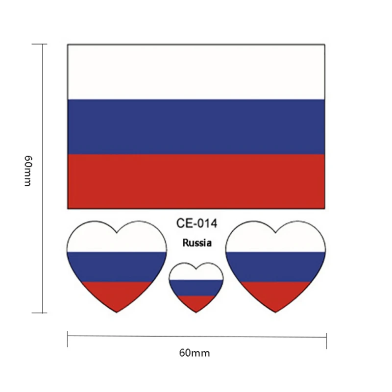 10 шт. наклейки для татуировок на Кубок мира по футболу водонепроницаемые