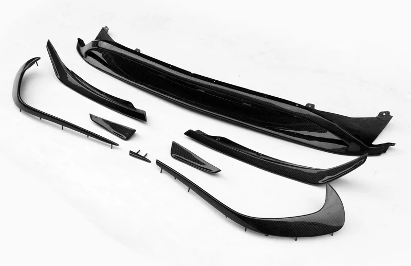 Car-styling For Mercedes Benz A-Class W176 16-17 Carbon Fiber Front Bumper Canard With Lip Glossy Fibre Auto Body Kit Trim | Автомобили и