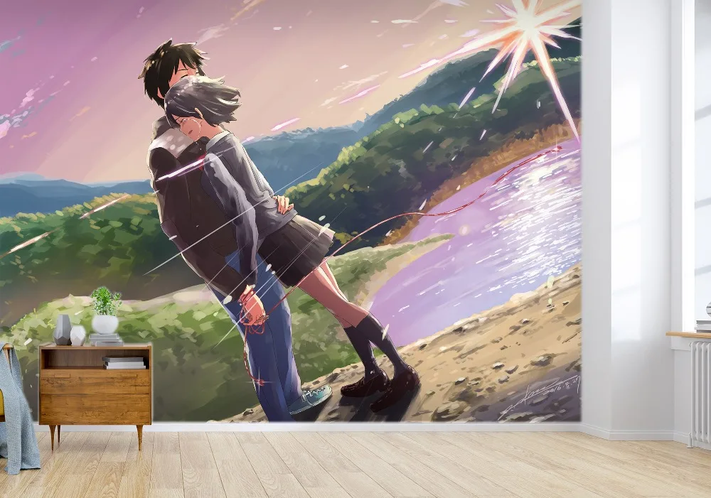 

[Self-Adhesive] 3D Your Name Romantic Movie 33 Japan Anime Wall Paper mural Wall Print Decal Wall Murals