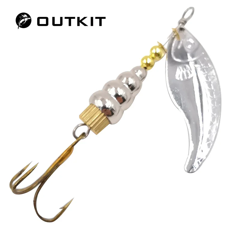 OUTKIT 1 шт. 6 8 см 7 г Спиннеры блёстки Ложка Металлические воблеры для рыбалки