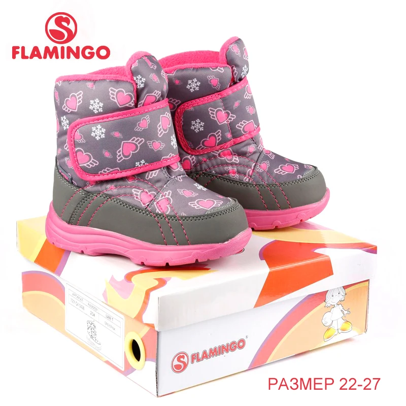 Водонепроницаемые теплые зимние модные ботинки с фламинго шерстяные