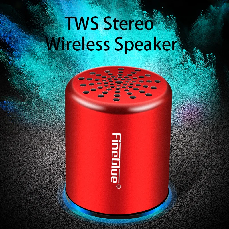 Fineblue портативный мини металлический TWS Bluetooth динамик беспроводной стерео