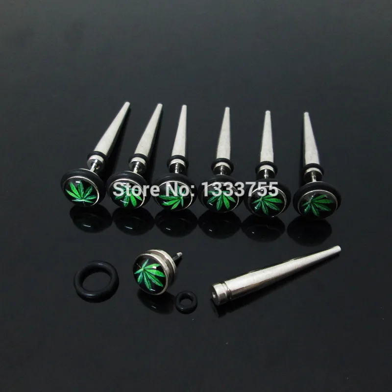 Бесплатная доставка пирсинг украшения для тела 1 пара 8 мм Иллюзия обманка из