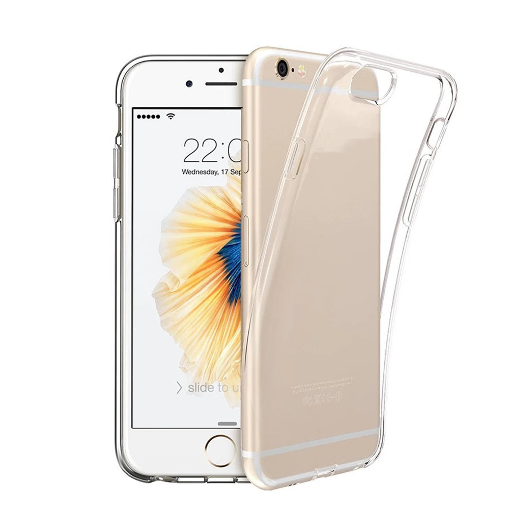 Ультратонкий Прозрачный мягкий чехол из ТПУ для iPhone 7 8 Plus X прозрачный