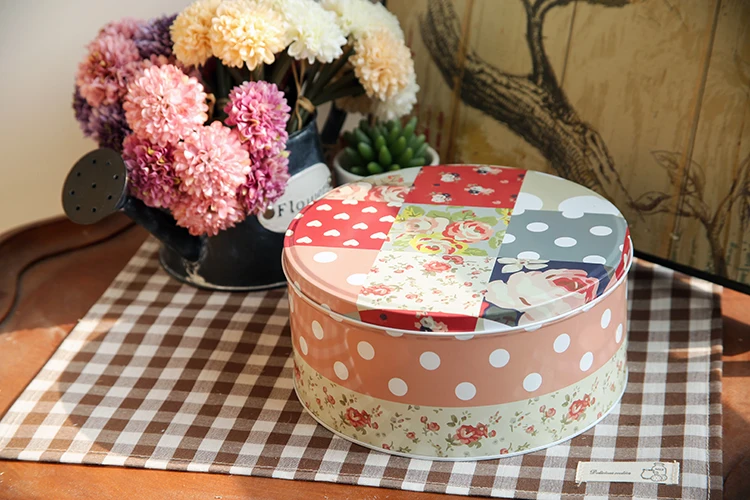 Круглый выпечки торт подарочной коробке железа ручной печенье конфеты Macarons