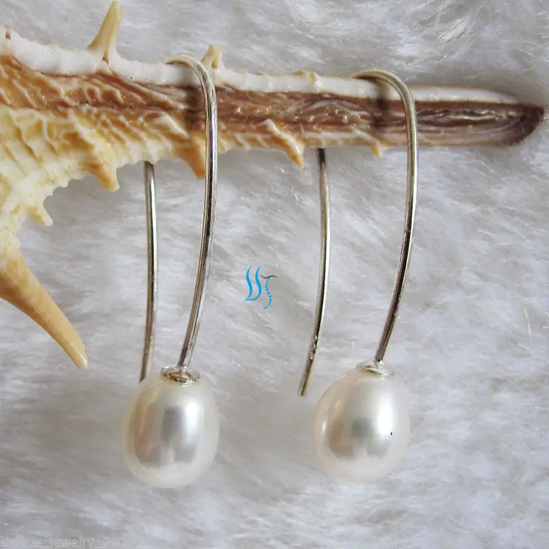7.0*9.0 мм белый пресноводный жемчуг серьги|freshwater pearl earrings|pearl earringsearrings earring |