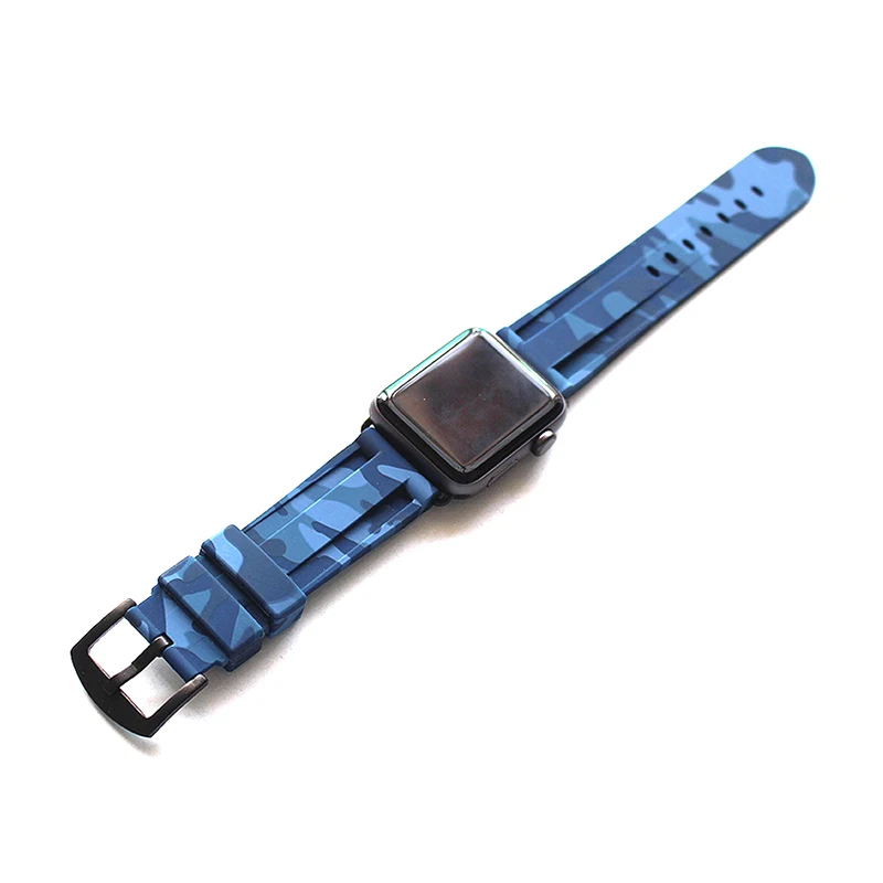 Распродажа, Новые камуфляжные Цвет спортивный силиконовый ремешок для Apple Watch, версии, на возраст 1, 2, 3, 4, ремешок для наручных часов iwatch 38/40/42/44 мм ремешок браслет