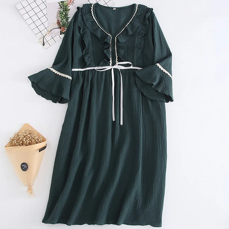 Летние пижамы для беременных и кормящих хлопковые ночные рубашки с