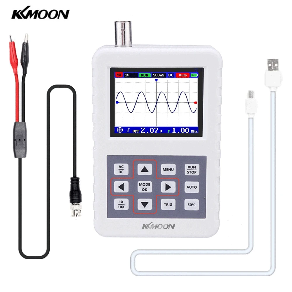KKmoon DSO Портативный осциллограф с P6100 осциллограф зонд 5 м полоса пропускания 20 мс/с частота дискретизации мини-пальмовый осциллограф