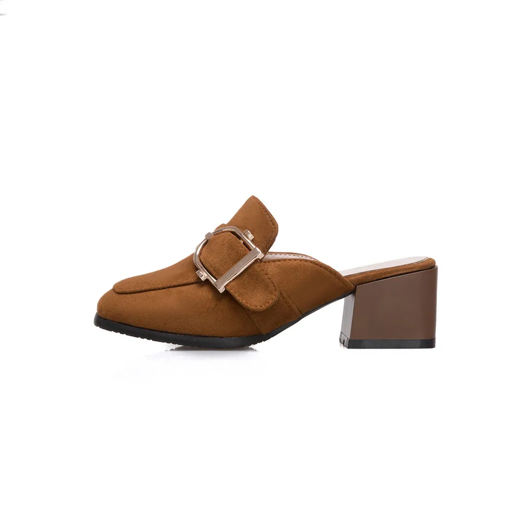 

Smirnova puls size 34-50 2018 new mules women shoes casual comfortable fashion simple popular thick heels women slippers