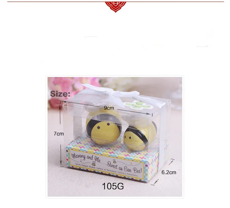 100 штук = 50 Детские verjaardagsfeestje Gift Mama en Me... Шейкеры Sweet als Kan Bee keramффи Zout Peper|Сувениры