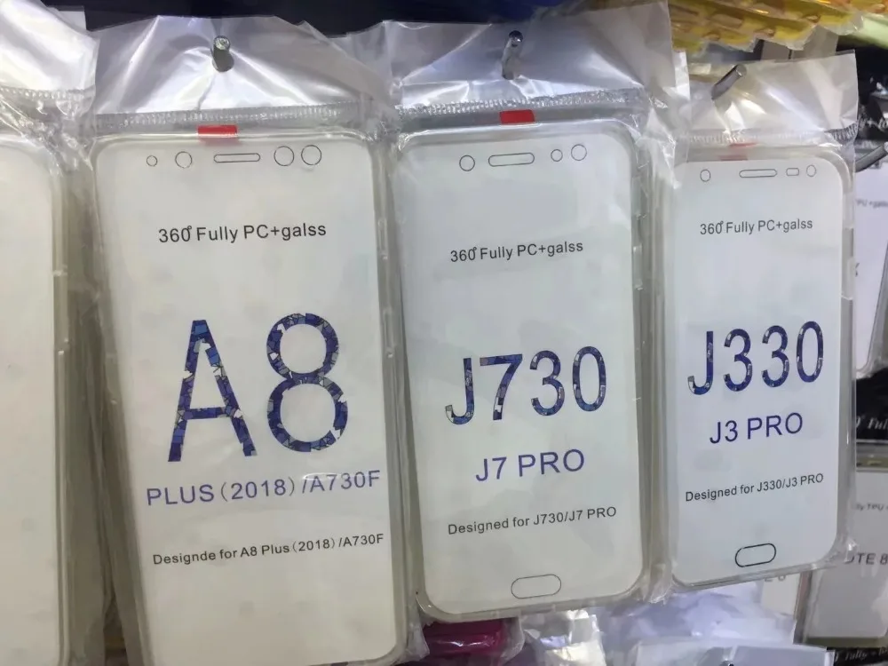 Чехол с полным покрытием корпуса для Galaxy J4 J6 A6 Plus J8 A8 A7 A750 A9 J330 2018 прозрачный