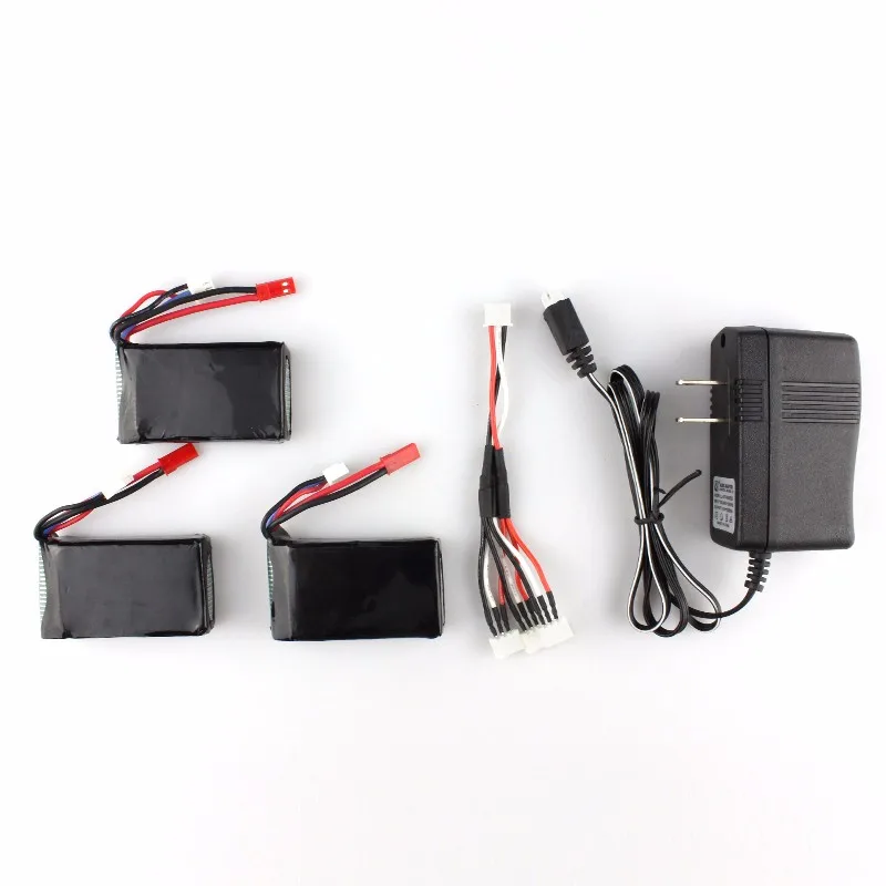 

3pcs 7.4V 1300mAh Battery + 3 in 1 Charger Cheerson CX-35 CX35 RC Quadcopter Spare Parts accessories